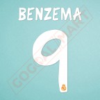 Real Madrid 2013-2014 Benzema #9 3rd Awaykit Nameset Printing
