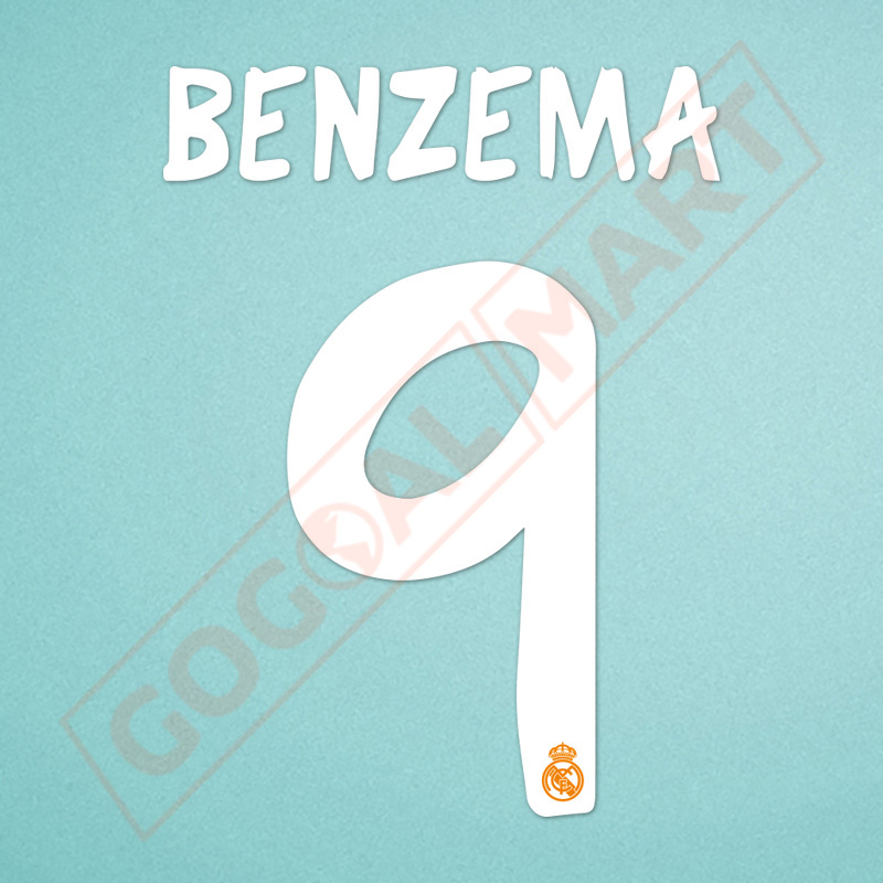 Real Madrid 2013-2014 Benzema #9 3rd Awaykit Nameset Printing