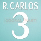 Real Madrid 1998-2000 Carlos #3 Awaykit Nameset Printing 