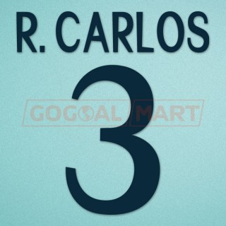 Real Madrid 1998-2000 Carlos #3 Homekit Nameset Printing 