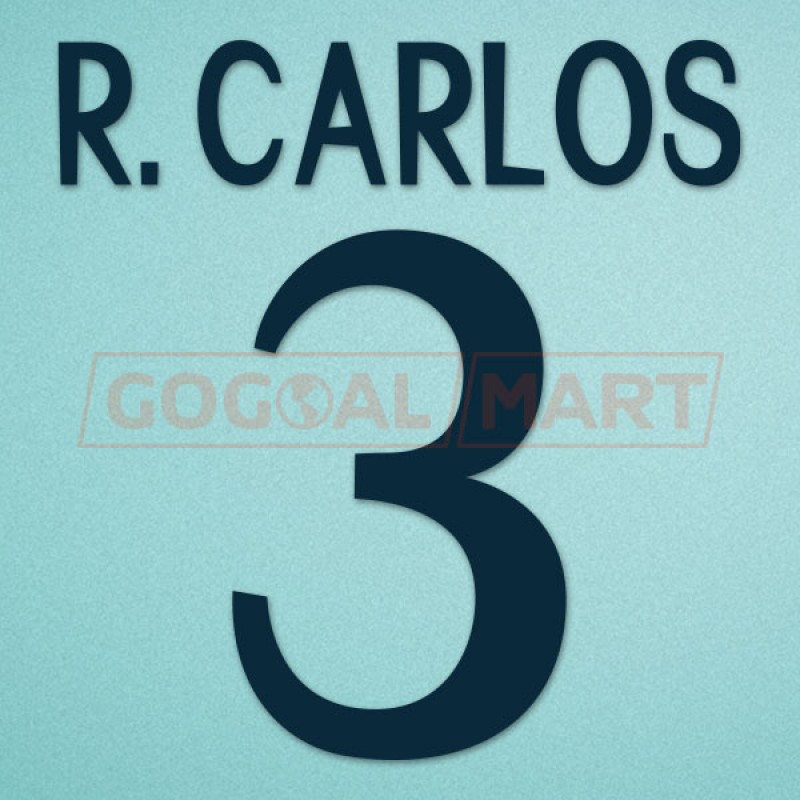 Real Madrid 1998-2000 Carlos #3 Homekit Nameset Printing 