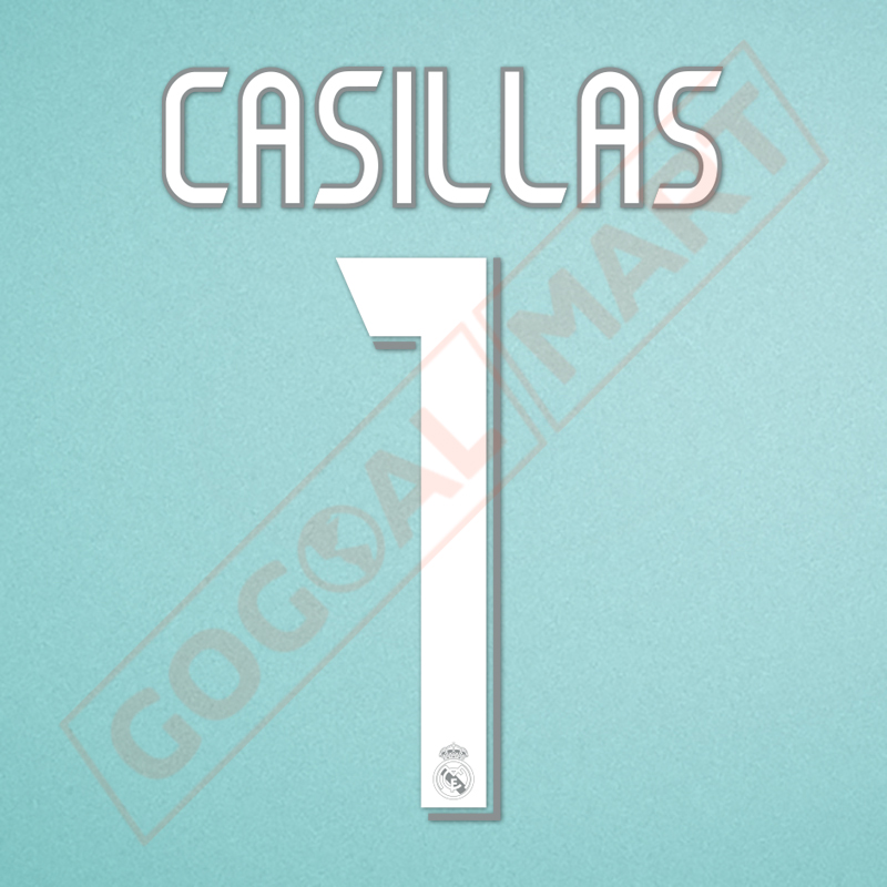 Real Madrid 2006-2007 Casillas #1 Away/3rd Awaykit Nameset Printing 