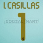 Real Madrid 2011-2012 Casillas #1 Homekit Nameset Printing