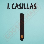 Real Madrid 2013-2014 Casillas #1 Homekit Nameset Printing