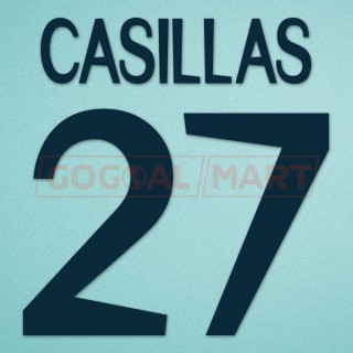 Real Madrid 1998-2000 Casillas #27 Homekit Nameset Printing 