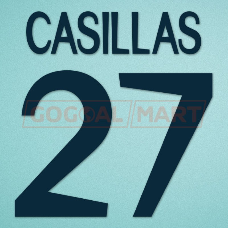 Real Madrid 1998-2000 Casillas #27 Homekit Nameset Printing 