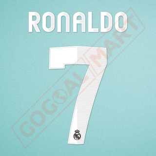 Real Madrid 2012-2013 C. Ronaldo #7 Away/3rd Awaykit Nameset Printing