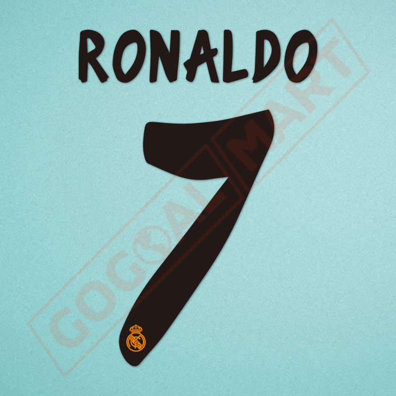 Real Madrid 2013-2014 C. Ronaldo #7 Home/Awaykit Nameset Printing