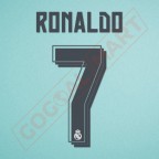 Real Madrid 2015-2016 C. Ronaldo #7 Homekit Nameset Printing