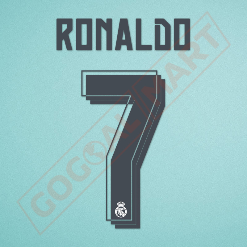 Real Madrid 2015-2016 C. Ronaldo #7 Homekit Nameset Printing
