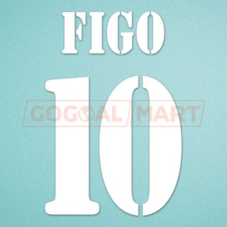 Real Madrid 2000-2003 Figo #10 Awaykit Nameset Printing 