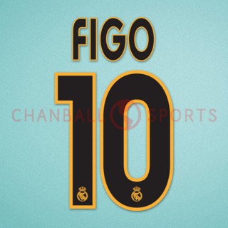 Real Madrid 2003-2005 Figo #10 Homekit Nameset Printing 