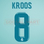 Real Madrid 2017-2018 Kroos #8 Homekit Nameset Printing