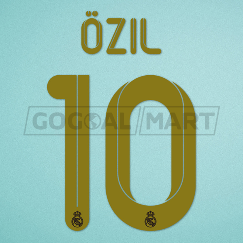Real Madrid 2011-2012 Ozil #10 Homekit Nameset Printing