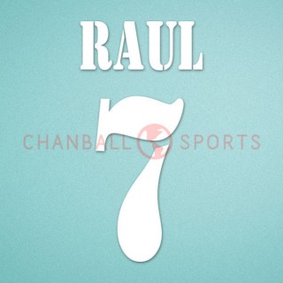 Real Madrid 2000-2003 Raul #7 Awaykit Nameset Printing 
