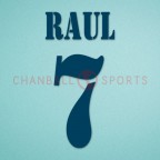 Real Madrid 2000-2003 Raul #7 Homekit Nameset Printing 