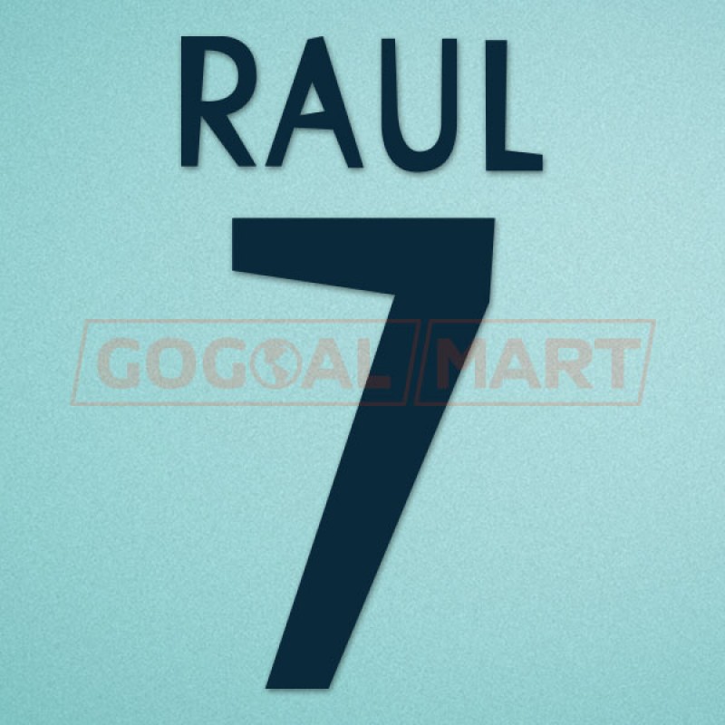 Real Madrid 1998-2000 Raul #7 Homekit Nameset Printing 