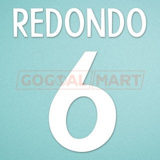 Real Madrid 1998-1999 Redondo #6 Awaykit Nameset Printing