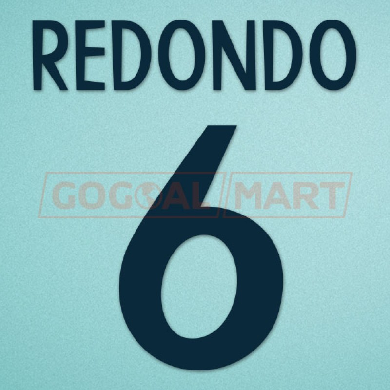 Real Madrid 1998-1999 Redondo #6 Homekit Nameset Printing