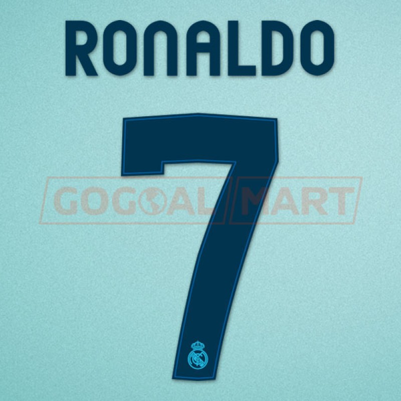 Real Madrid 2012-2013 C. Ronaldo #7 Champions League Homekit Nameset Printing