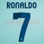 Real Madrid 2012-2013 C. Ronaldo #7 Homekit Nameset Printing