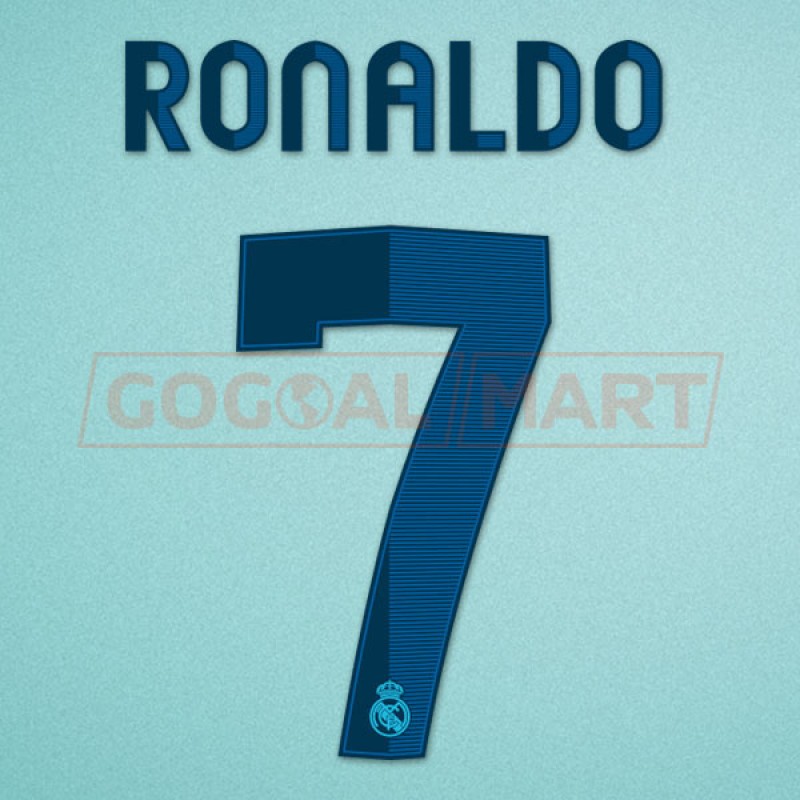 Real Madrid 2012-2013 C. Ronaldo #7 Homekit Nameset Printing