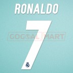 Real Madrid 2016-2017 C. Ronaldo #7 Awaykit Nameset Printing