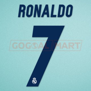Real Madrid 2016-2017 C. Ronaldo #7 Homekit Nameset Printing