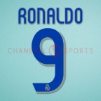Real Madrid 2006-2007 Ronaldo #9 Homekit Nameset Printing 