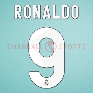 Real Madrid 2009-2010 C.Ronaldo #9 Awaykit Nameset Printing 