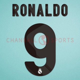 Real Madrid 2009-2010 C.Ronaldo #9 Homekit Nameset Printing 