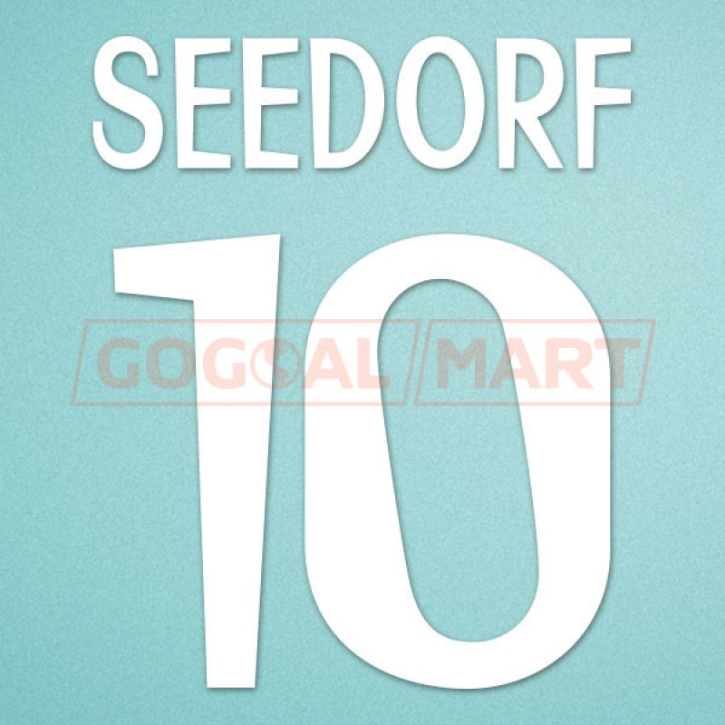 Real Madrid 1998-1999 Seedorf #10 Awaykit Nameset Printing