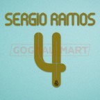 Real Madrid 2011-2012 Sergio Ramos #4 Home/Awaykit Nameset Printing