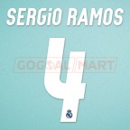 Real Madrid 2016-2017 Sergio Ramos #4 Awaykit Nameset Printing
