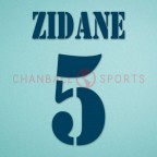Real Madrid 2001-2003 Zidane #5 Homekit Nameset Printing 