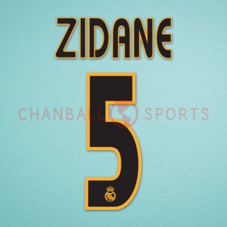 Real Madrid 2003-2005 Zidane #5 Homekit Nameset Printing 