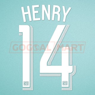 Red Bull 2013-2015 Henry #14 Awaykit Nameset Printing