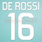 Roma 2011-2012 De Rossi #16 Homekit Nameset Printing