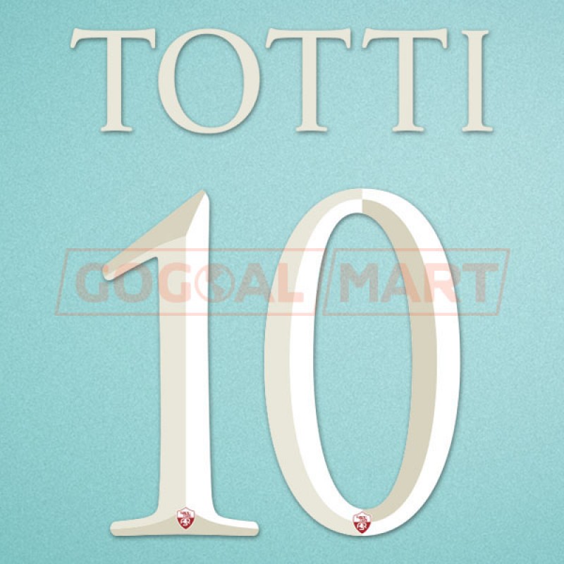 Roma 2006-2007 Totti #10 Homekit Nameset Printing 