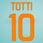 Roma 2011-2012 Totti #10 3rd Awaykit Nameset Printing