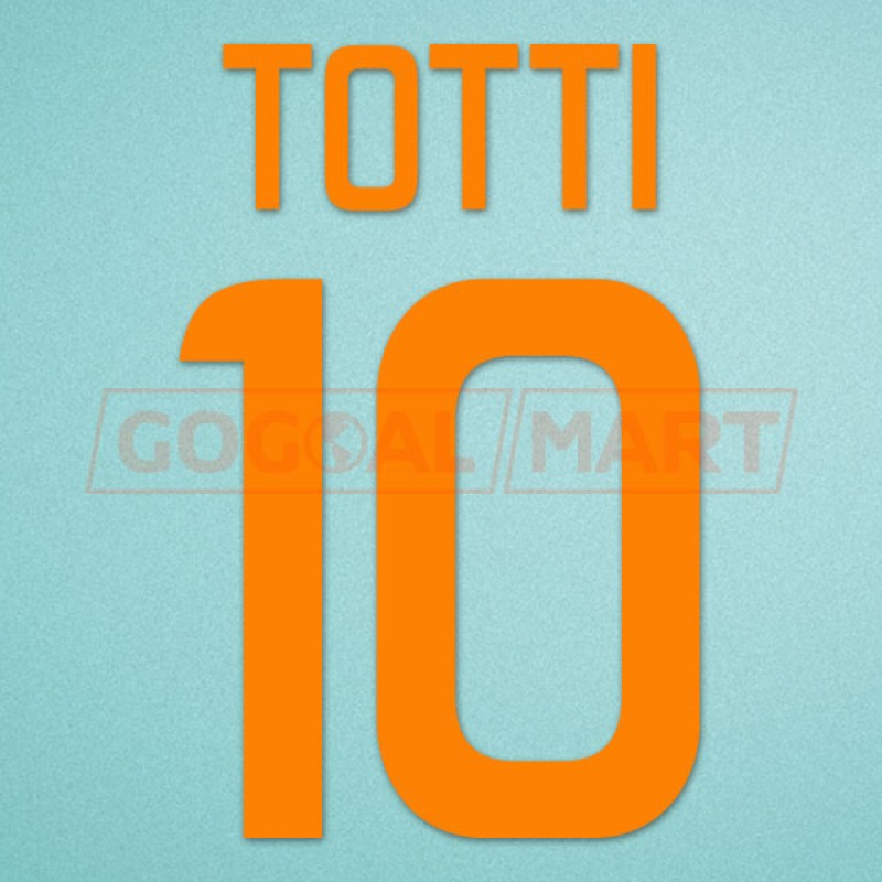Roma 2011-2012 Totti #10 3rd Awaykit Nameset Printing