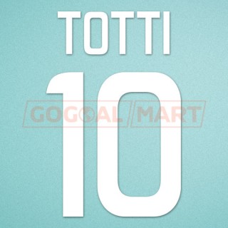 Roma 2011-2012 Totti #10 Homekit Nameset Printing