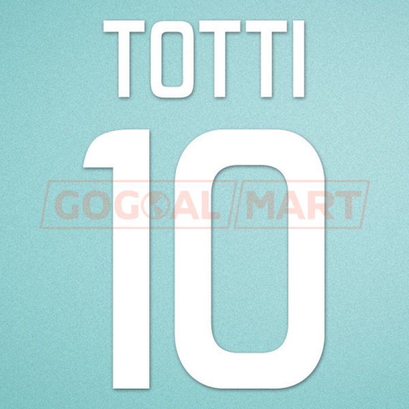 Roma 2011-2012 Totti #10 Homekit Nameset Printing