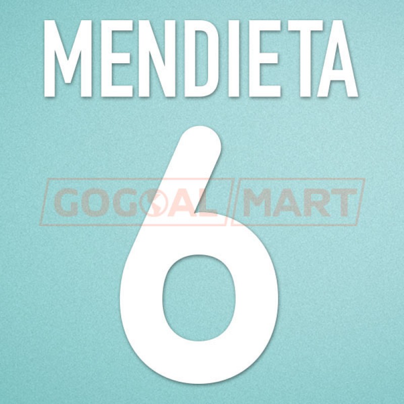 Valencia 2000-2002 Mendieta #6 Awaykit Nameset Printing