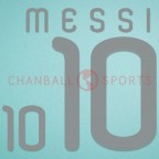Argentina 2010 Messi #10 World Cup Awaykit Nameset Printing 
