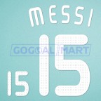Argentina 2008 Messi #15 Olympic Beijing Awaykit Nameset Printing