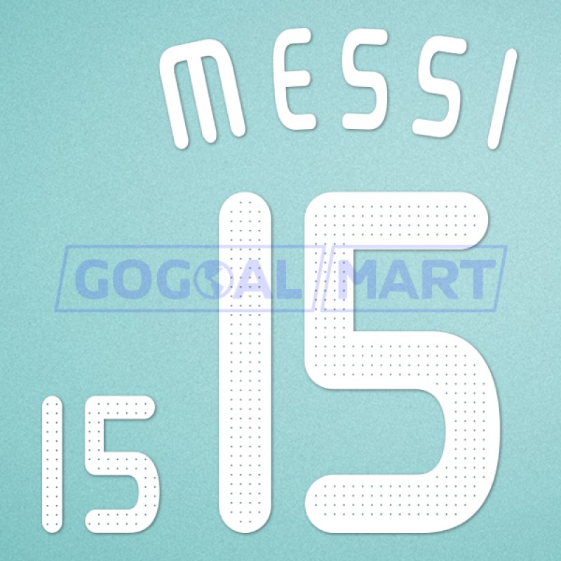 Argentina 2008 Messi #15 Olympic Beijing Awaykit Nameset Printing