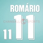 Brazil 1994 Romario #11 World Cup Awaykit Nameset Printing 