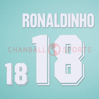 Brazil 1994 Ronaldinho #18 World Cup Awaykit Nameset Printing 