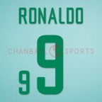 Brazil 2002 Ronaldo #9 World Cup Homekit Nameset Printing 